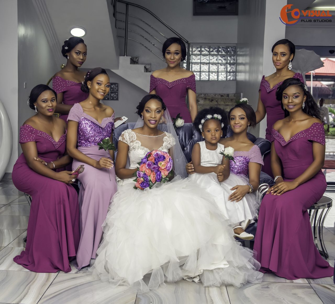 purple themed wedding in Nigeria
