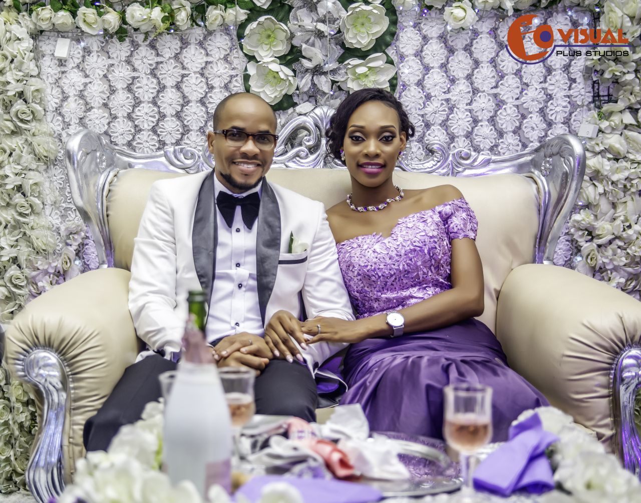 purple themed bridal wessing in port harcourt nigeria